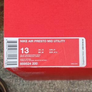 Nike mens Air Presto Mid Utility